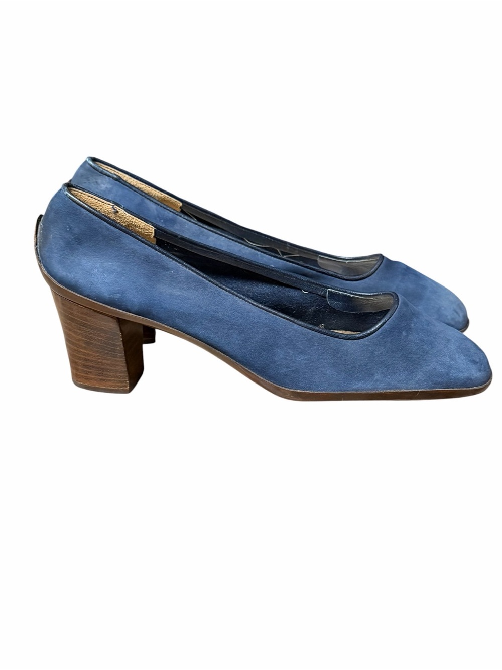 Salvatore Faragamo Shoes Women’s 7 Heels Suede Vintage Preppy Blue